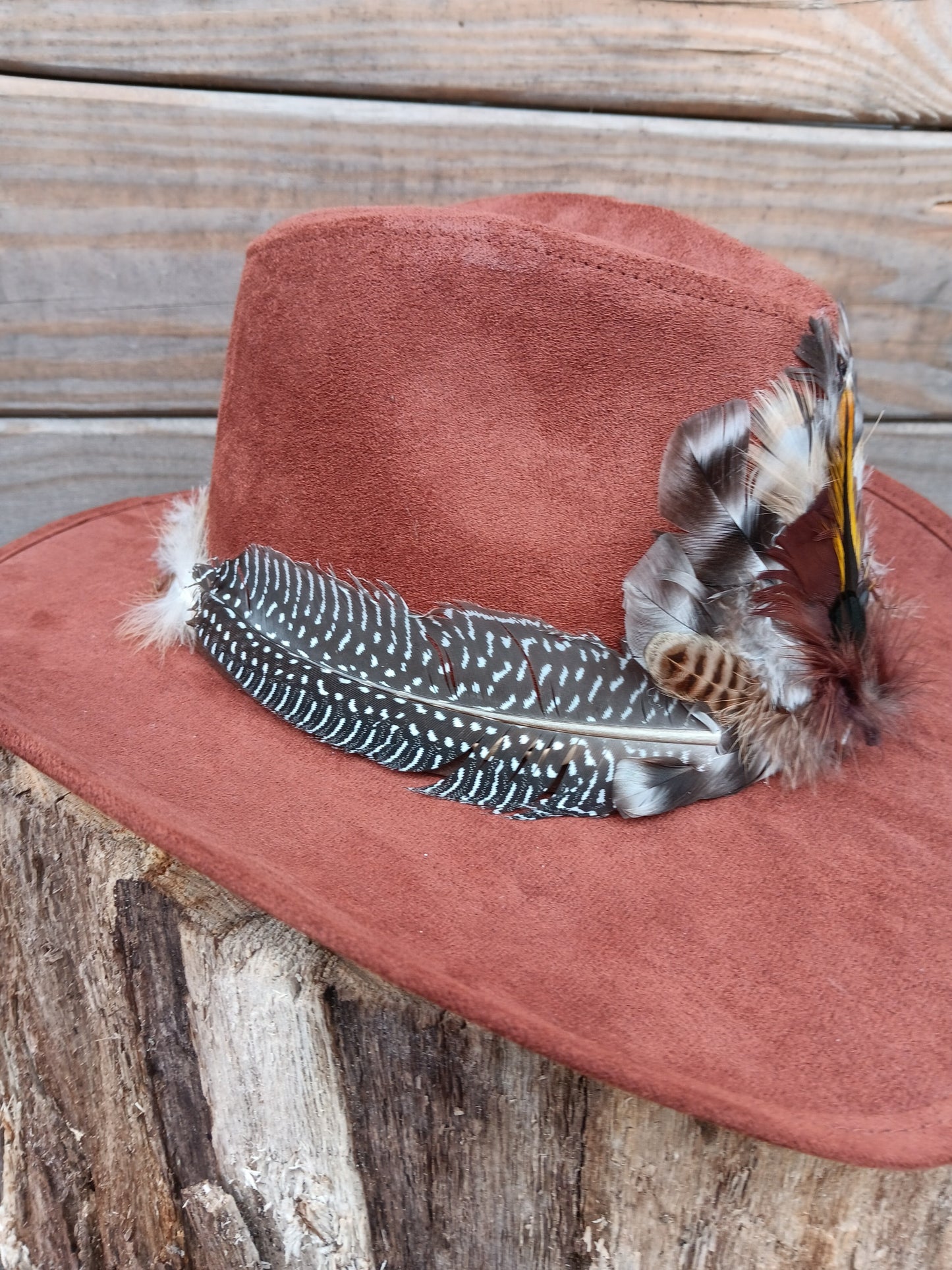 Cowboy outback faux suede hat