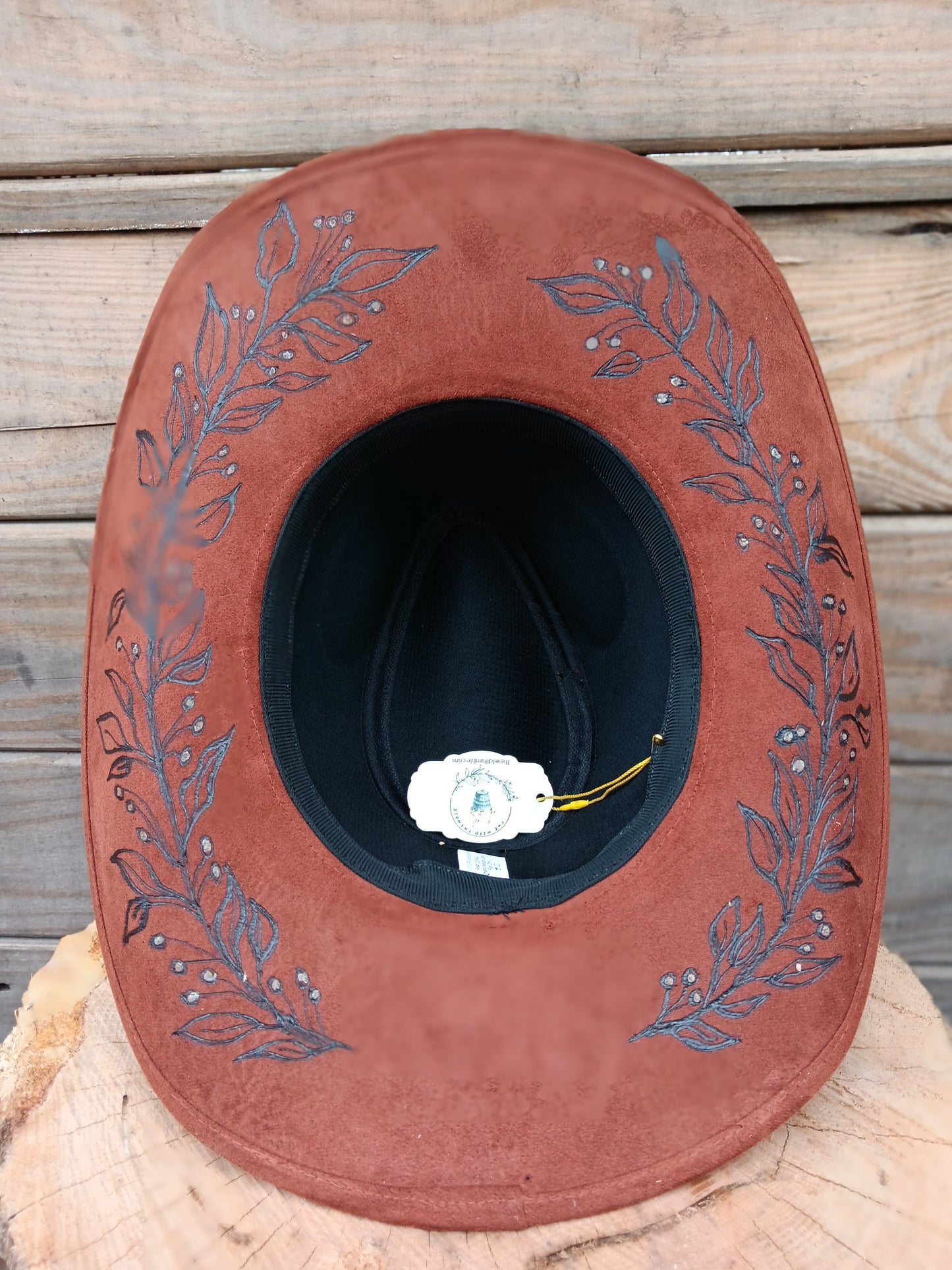 Cowboy outback faux suede hat