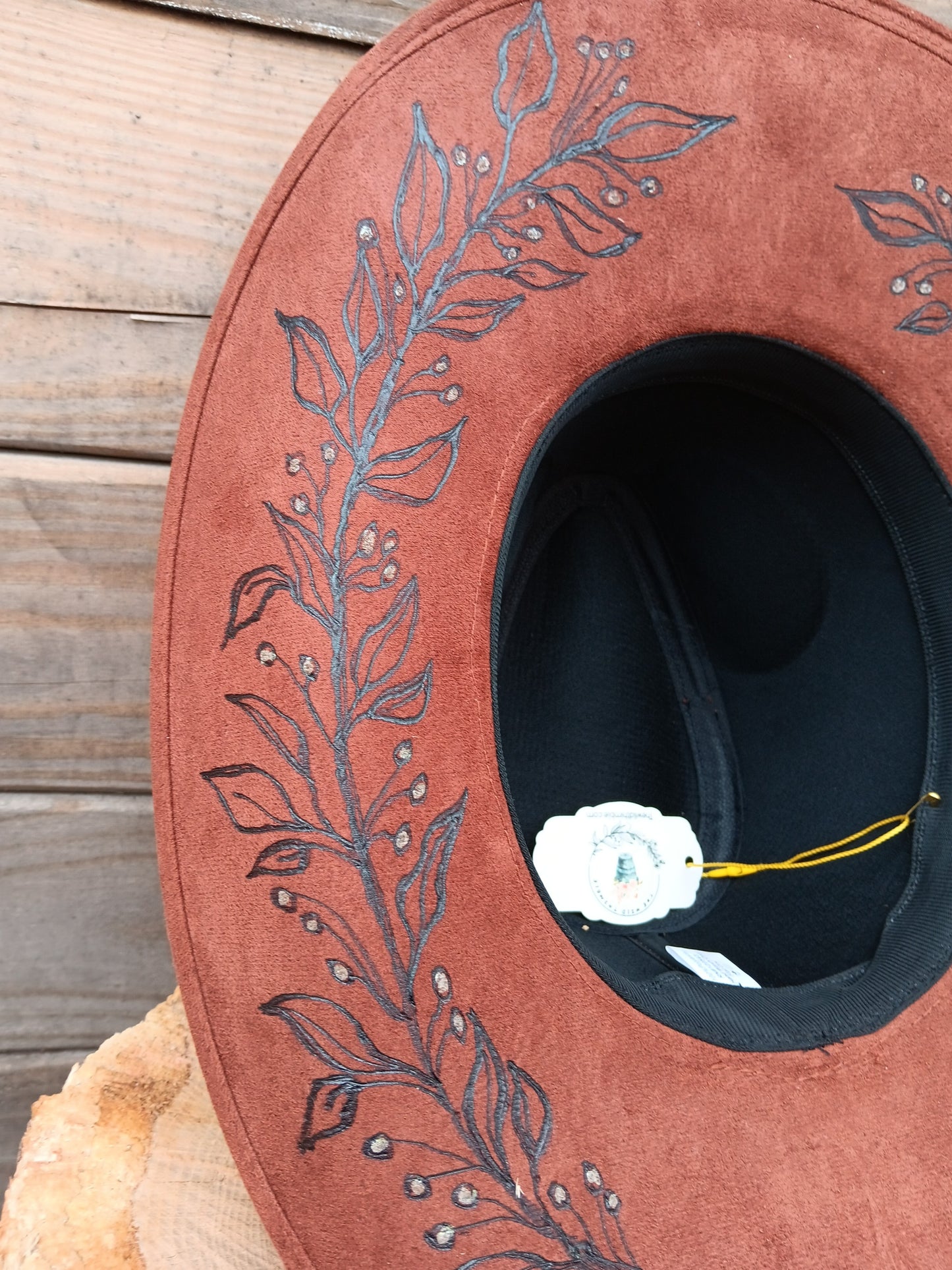 Cowboy outback faux suede hat