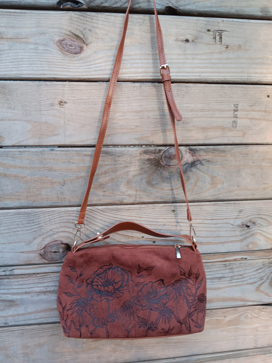 Hand-Burned Cross body small sling bag